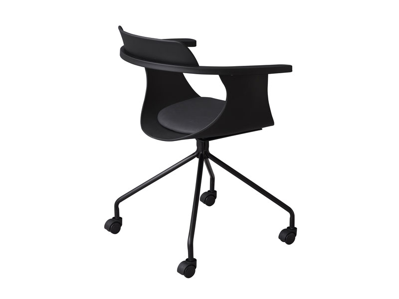 ミニマルな構造のオフィスチェア｜キャスター付き｜モダンインテリア