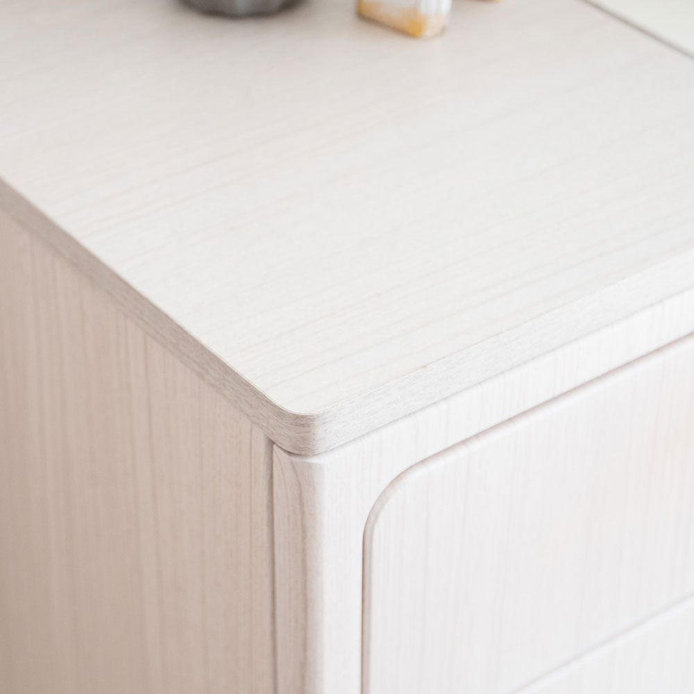 スリムデザインの木製プッシュ式分別ダストボックス｜2段/20L×2