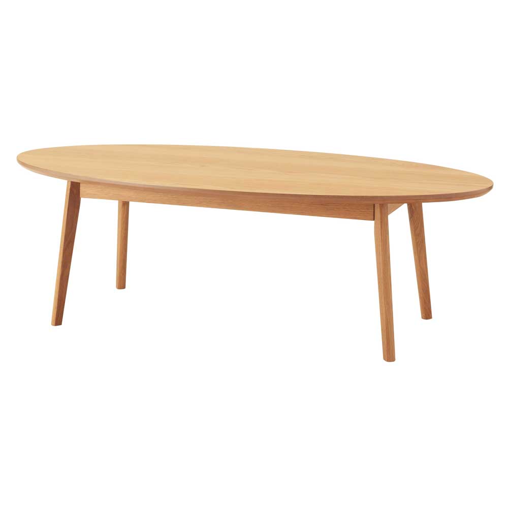 モダン北欧オーバルローテーブル｜曲線美が映えるスタイリッシュなリビングテーブル