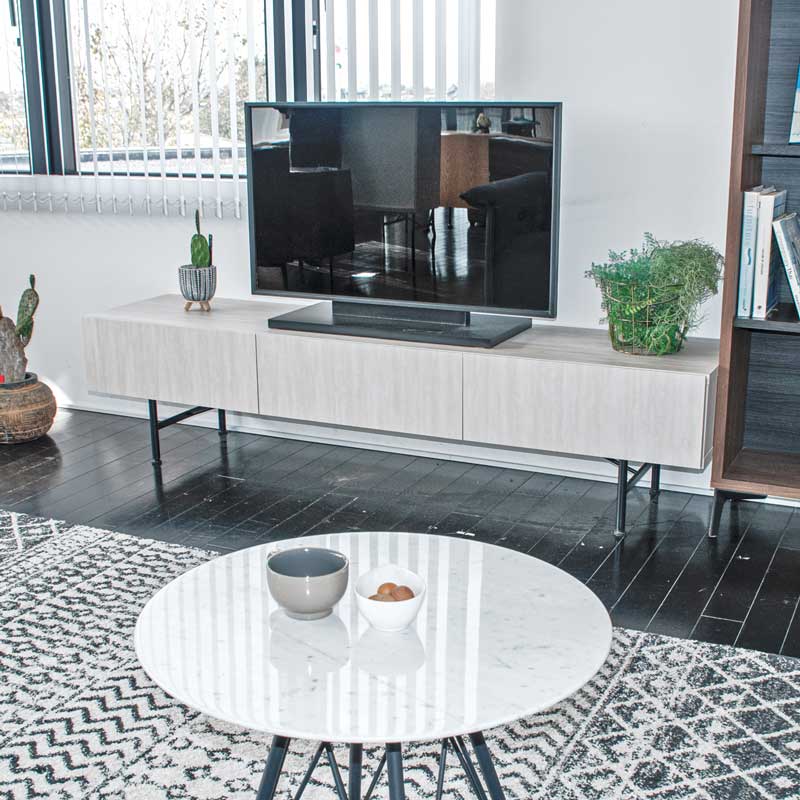 韓国インテリアに映える和紙調テレビボード|リモコン対応フラップ扉付き|幅150cm