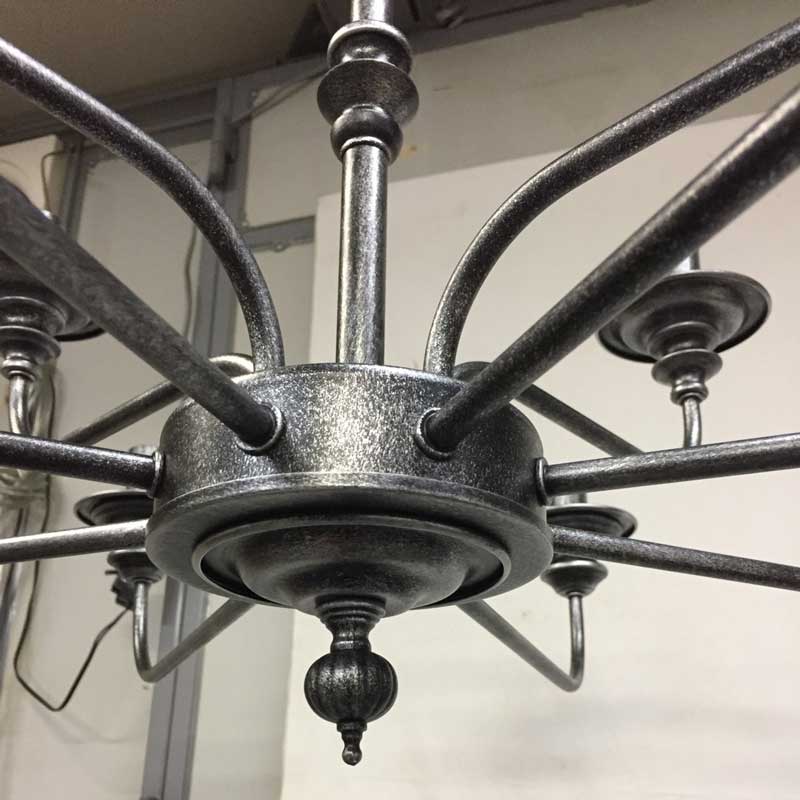 ダークブラウン 12灯シャンデリア ダークブラウン 12灯シャンデリア 装飾なしのシックなデザインの