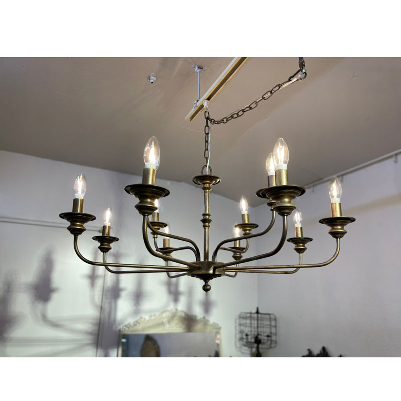 装飾なしのシックなデザインのシャンデリア｜12灯 | インテリア・家具