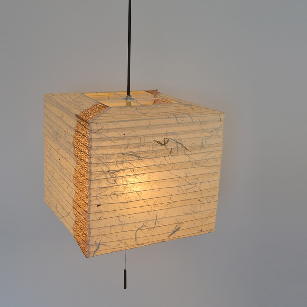 和紙照明 2灯 キューブ型 ペンダントライト 【40*40*35cm】 和風ライト