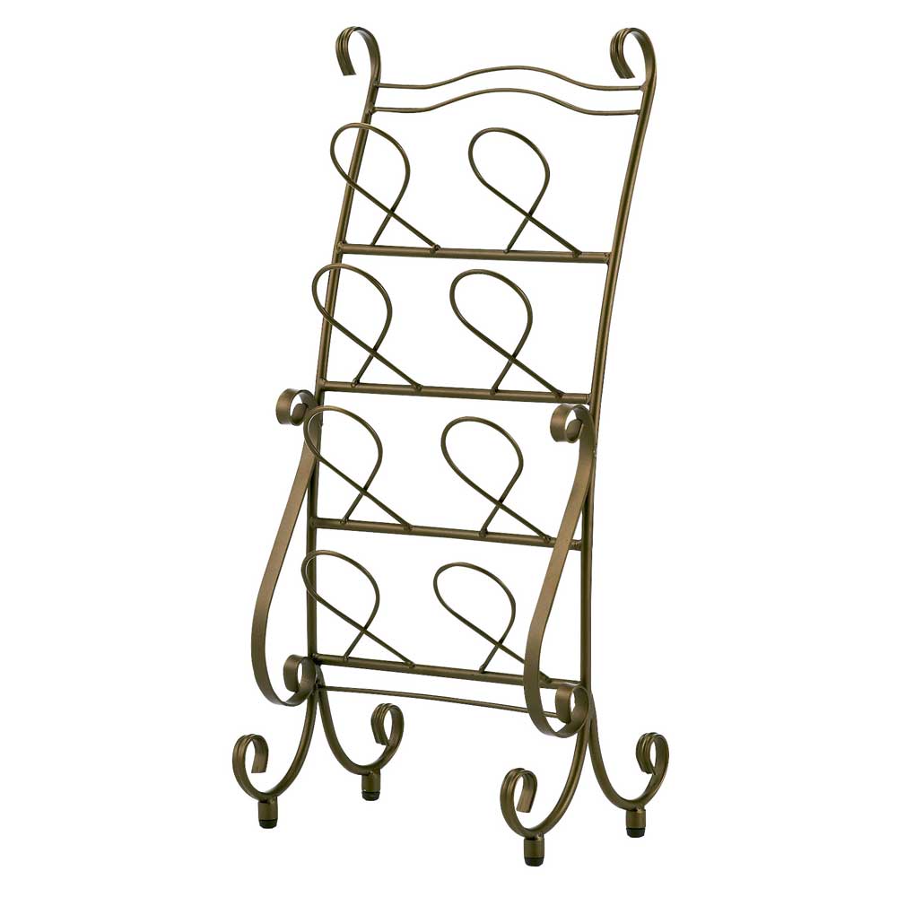 上品なアンティークゴールドのフレームが魅力のスリッパラック