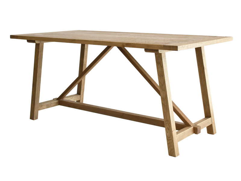 オーク無垢材を使用したヴィンテージライクなダイニングテーブル｜幅160cm｜MOSH