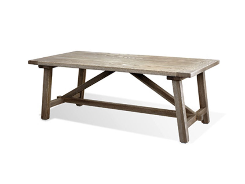 オーク無垢材を使用したヴィンテージライクなリビングテーブル｜幅110cm｜MOSH