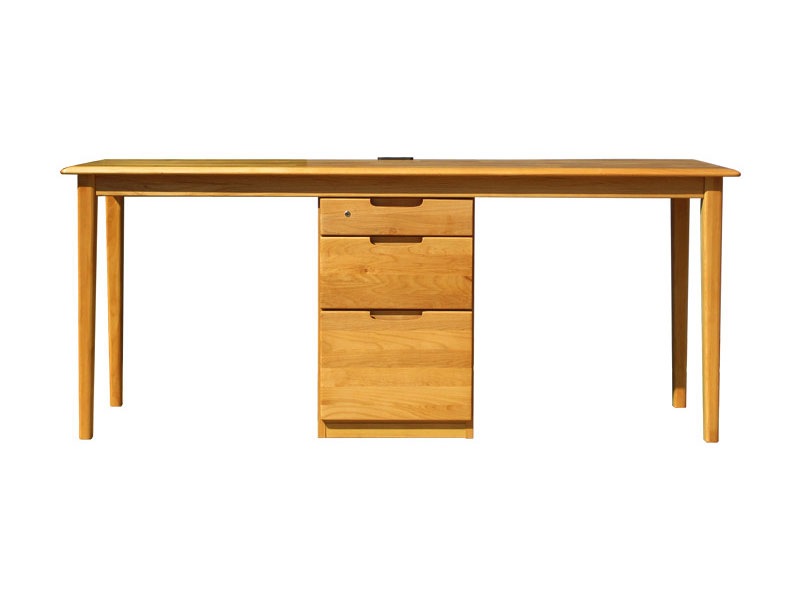 アルダー無垢材を使用したシンプルなツインデスク｜幅180cm｜ER