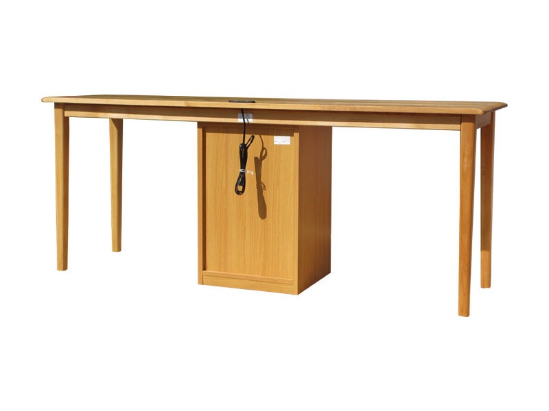 アルダー無垢材を使用したシンプルなツインデスク｜幅180cm｜ER