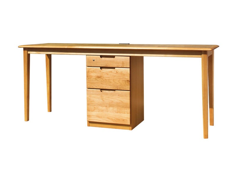 アルダー無垢材を使用したシンプルなツインデスク｜幅180cm｜ER