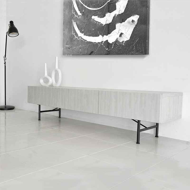 韓国インテリアに映える和紙調テレビボード｜リモコン対応フラップ扉のリビング収納｜幅180cm