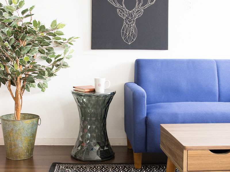 クリアスツール/スモークカラー ☆送料無料☆ クリアスツール2脚