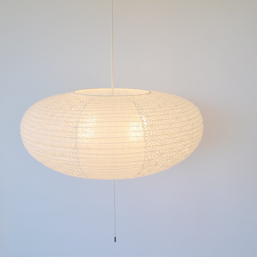 照明 ペンダントライト 和紙シェード 4灯 LED対応 10畳 幅60cm ｜和風天井照明
