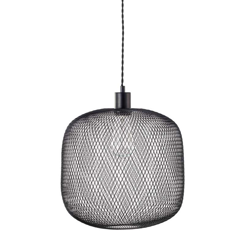 モダンな空間に映えるメッシュデザインのペンダントライト｜ブラック／ホワイト
