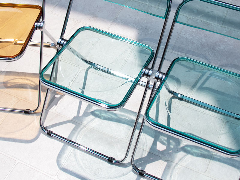 スケルトン素材の折りたたみチェア｜シンプルモダン | インテリア