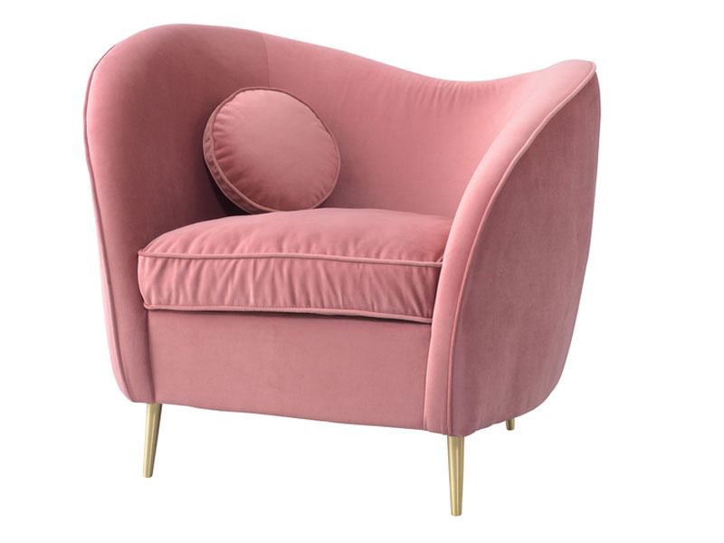 ハートをモチーフにしたエレガントな1人掛けソファ