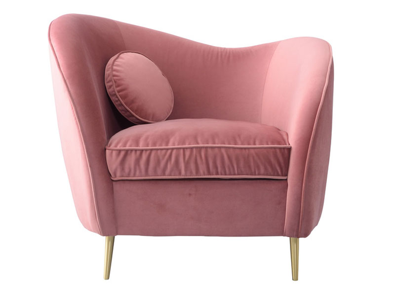 ハートをモチーフにしたエレガントな1人掛けソファ