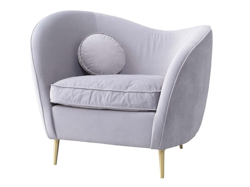 ハートをモチーフにしたエレガントな1人掛けソファ