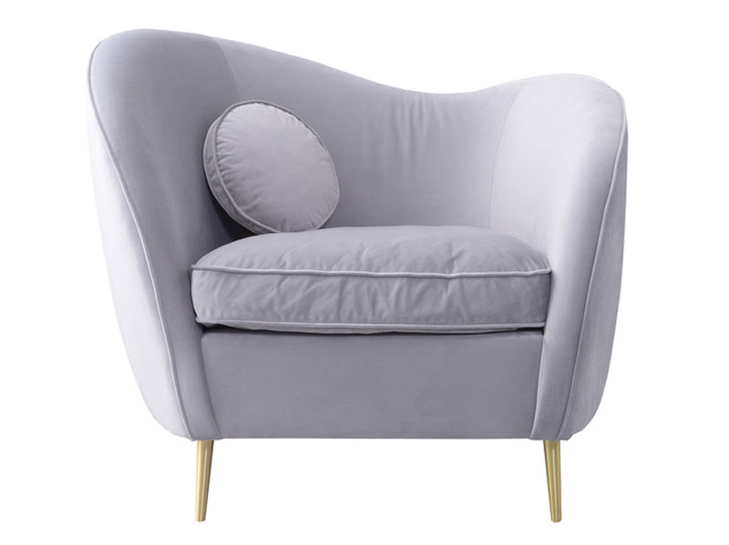 ハートをモチーフにしたエレガントな1人掛けソファ