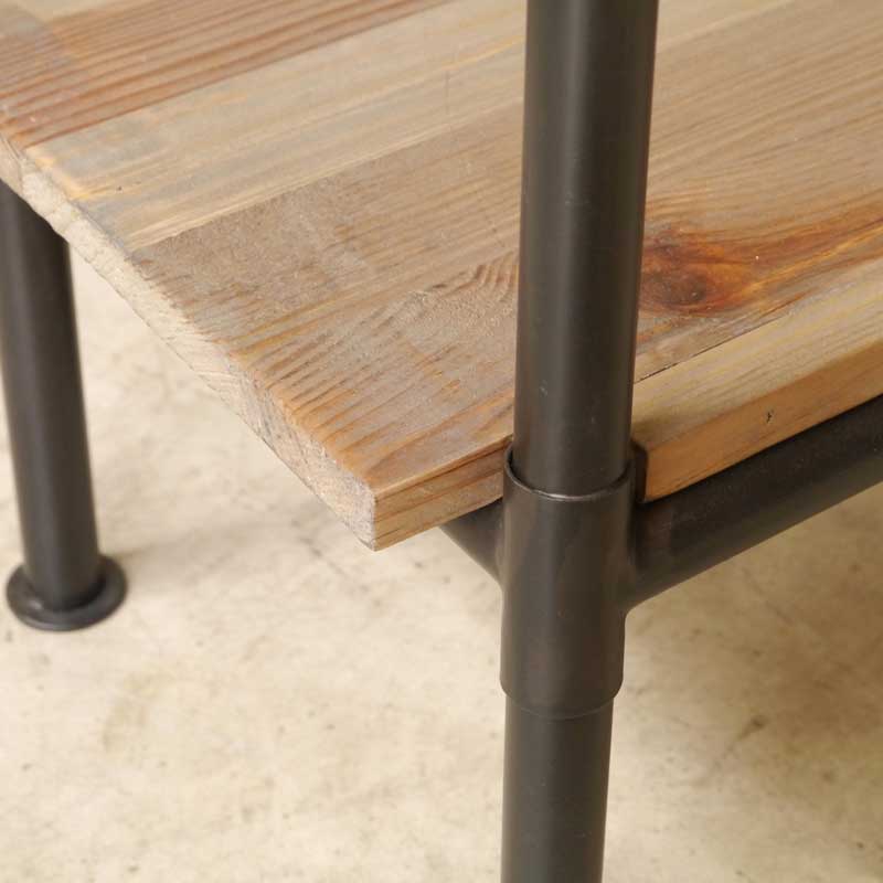 無垢材×アイアンのプランターシェルフ｜重厚感と温もりを兼ね備えたディスプレイラック｜幅90cm