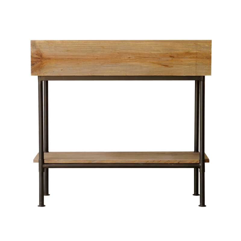 無垢材×アイアンのプランターシェルフ｜重厚感と温もりを兼ね備えたディスプレイラック｜幅90cm