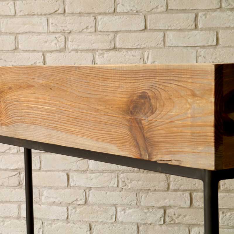 無垢材×アイアンのプランターシェルフ｜重厚感と温もりを兼ね備えたディスプレイラック｜幅90cm