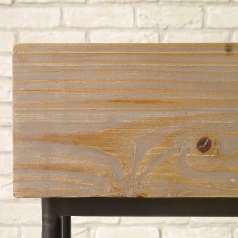 無垢材×アイアンのプランターシェルフ｜重厚感と温もりを兼ね備えたディスプレイラック｜幅90cm