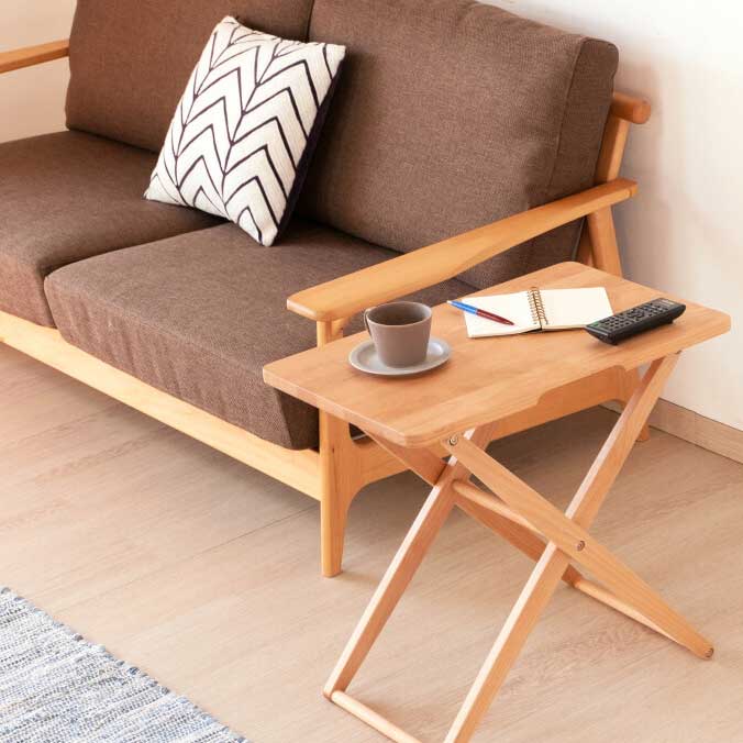 ホールディングタイプのサイドテーブル | アルダー材無垢 | NOA