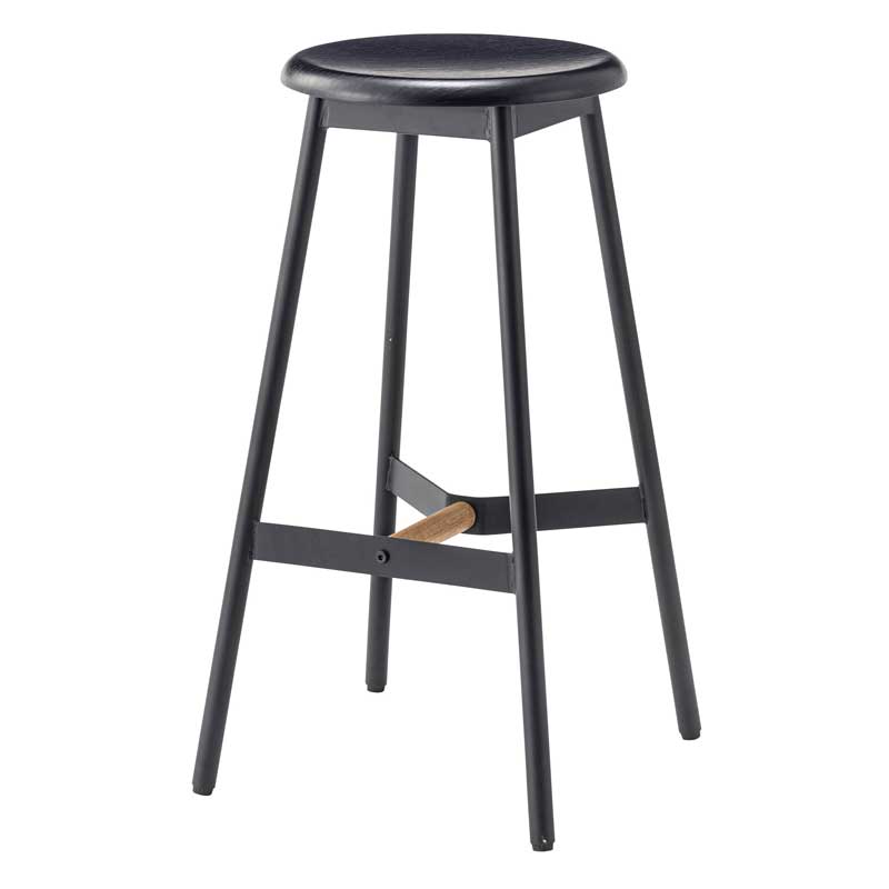 オーク無垢材×スチールの異素材ミックス｜シンプルで個性が光る北欧風ハイスツール