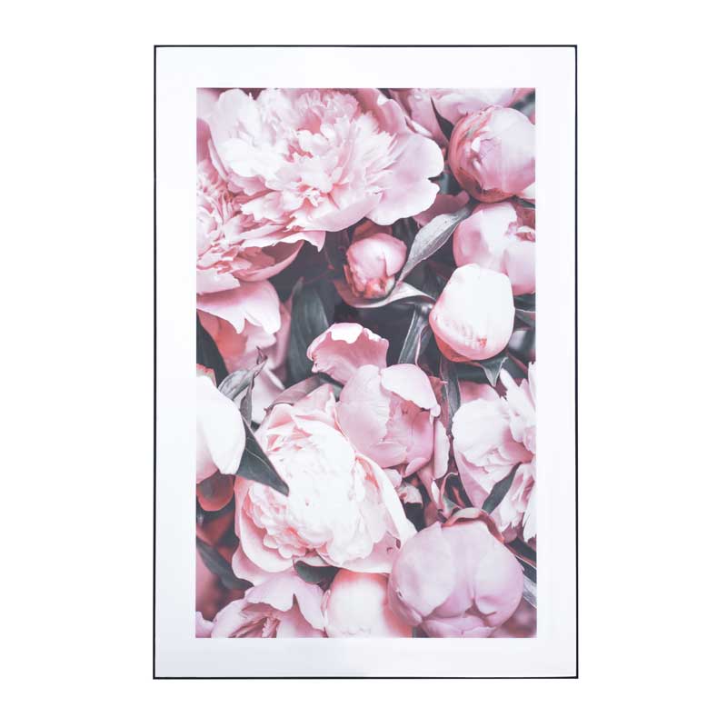 ピオニー咲く華やかなグラフィックアートパネル｜80×120cm