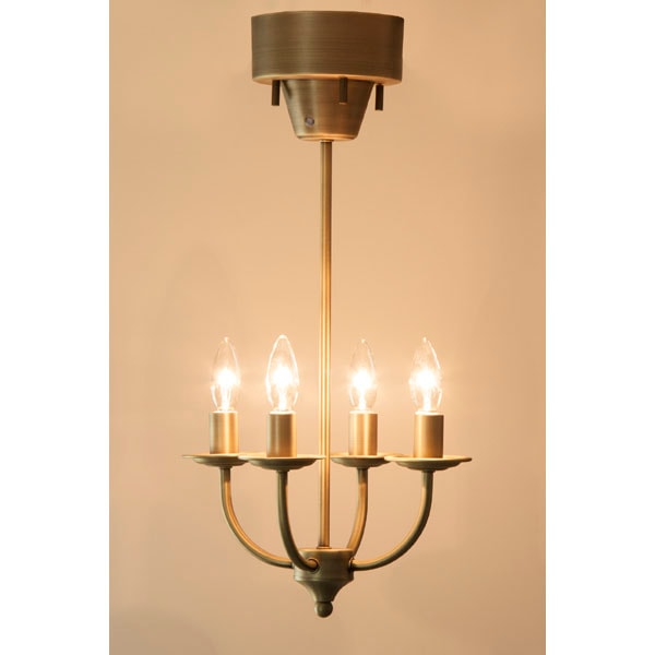 デザインシャンデリア 4バルブ ゴールド