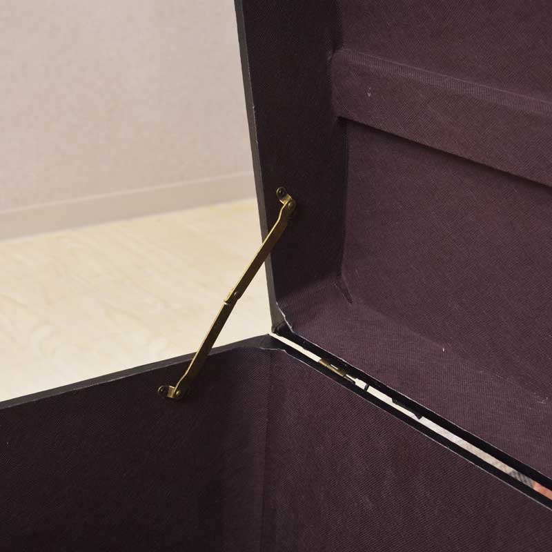 要問合わせ♥️男前インテリア♥️ヴィンテージ風インテリア　トランクテーブル　収納 ブラックトランク風収納｜男前ヴィンテージ感漂うL・Sセット