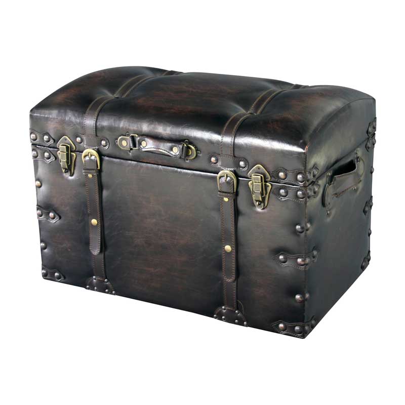 ブラックトランク風収納｜男前ヴィンテージ感漂うL・Sセット