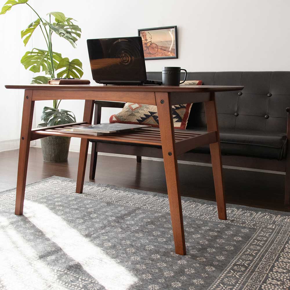 天然木の温もりが広がる北欧風ソファテーブル