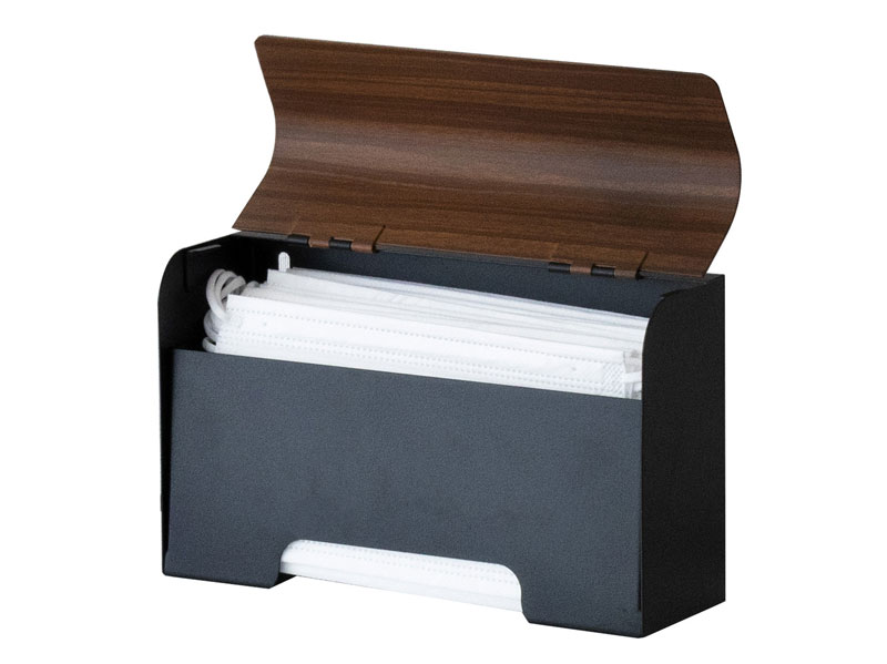 上品な木目のマスクケース