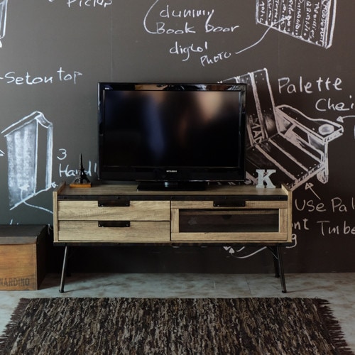 スチール脚のテレビ台 SL【幅120cm】インダストリアル | インテリア