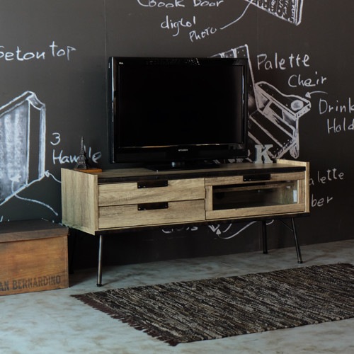 スチール脚のテレビ台 SL【幅120cm】インダストリアル | インテリア