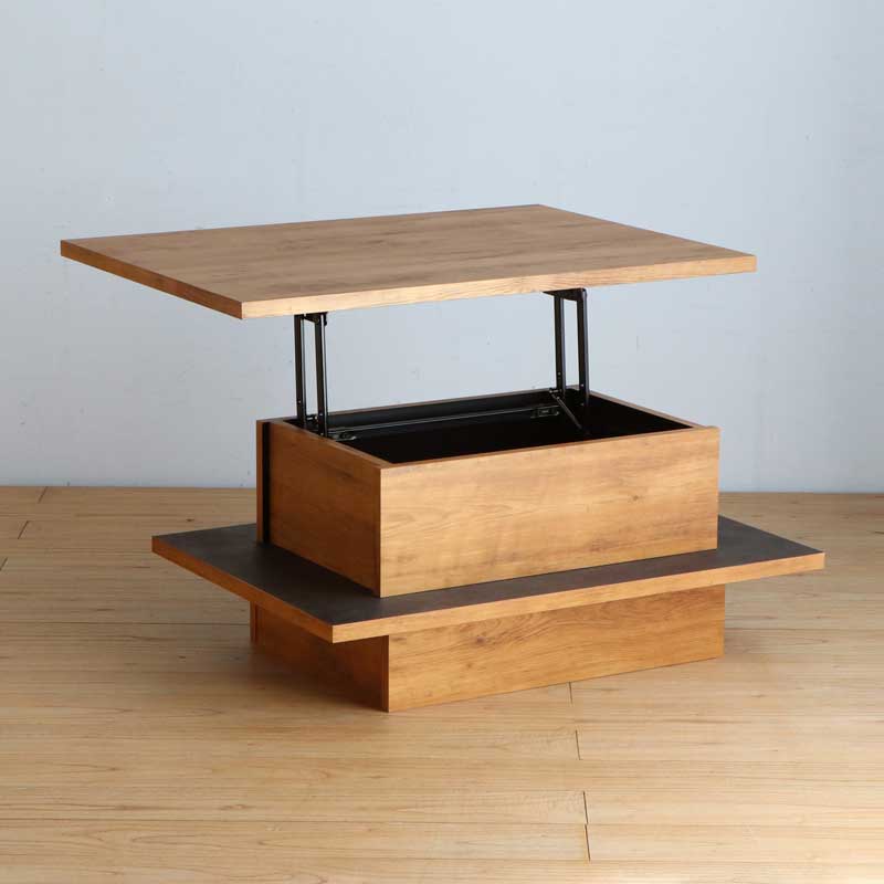 暮らしを整えるヴィンテージローテーブル|リフトアップテーブル