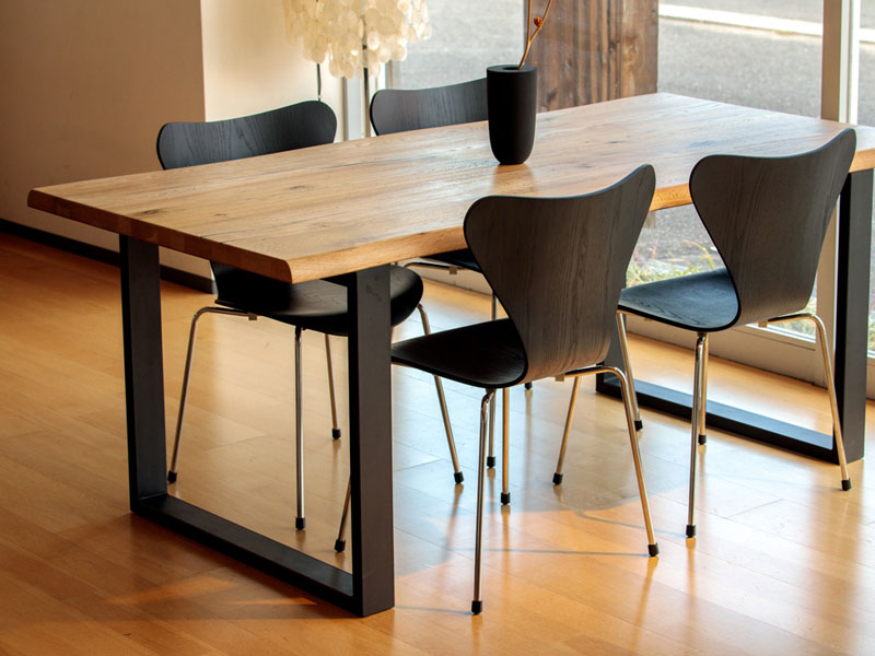 耳付き天板の無骨なダイニングテーブル｜幅180cm | インテリア・家具の
