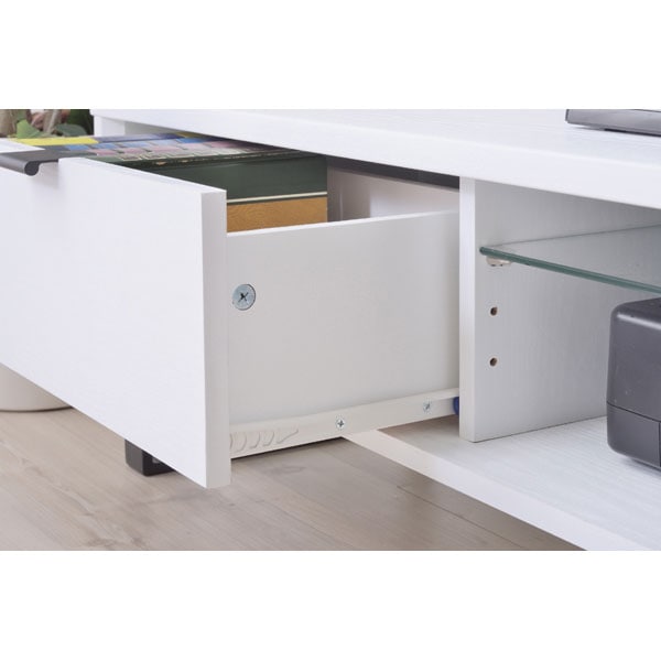 木目調が美しいスチール脚のテレビローボード | 幅150cm