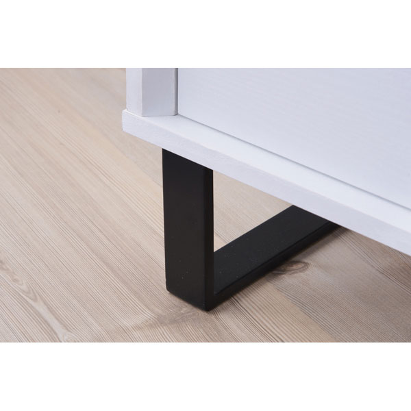 木目調が美しいスチール脚のテレビローボード | 幅150cm