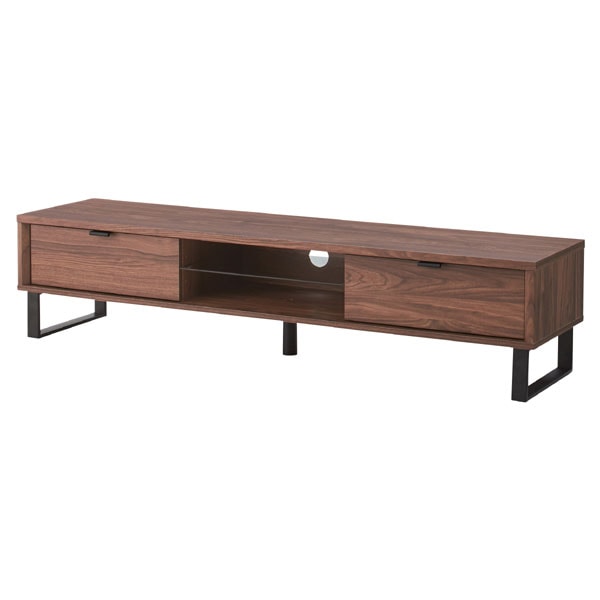 木目調が美しいスチール脚のテレビローボード | 幅150cm