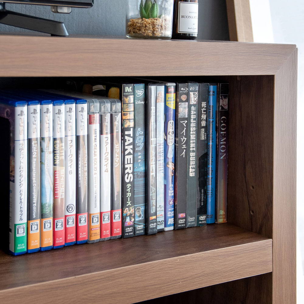 シンプル＆スタイリッシュなコの字型木製テレビボード｜幅120cm