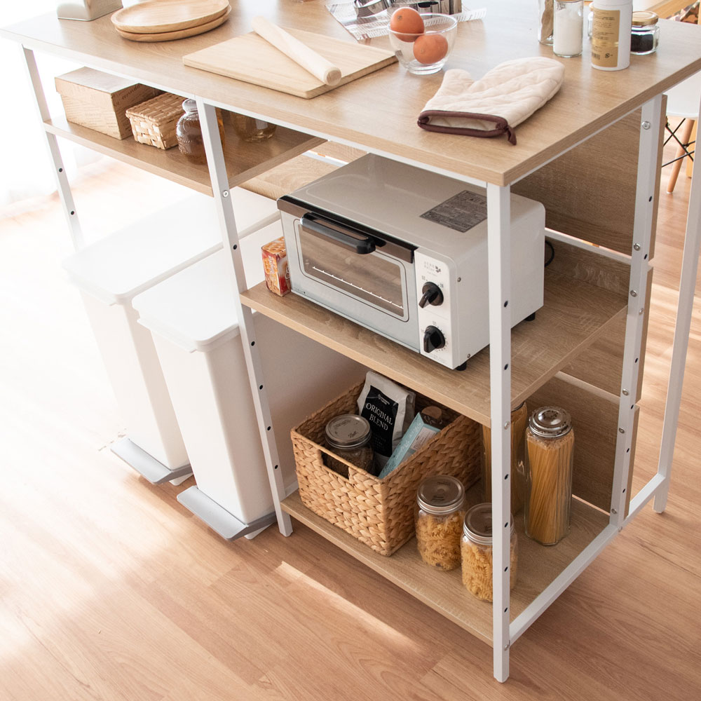 セール中！　キッチンカウンター　収納　ブラウン　カウンターテーブル キッチンカウンターテーブル Salus KNT-1260を激安で販売する