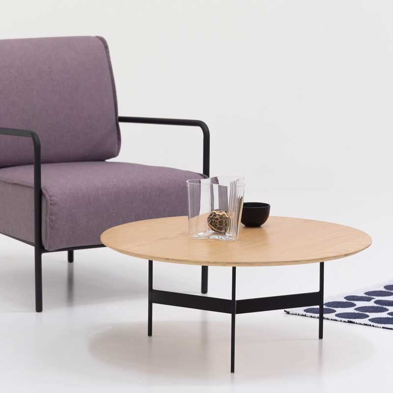 ラウンドローテーブル｜直線×曲線の美が際立つ洗練モダンデザイン