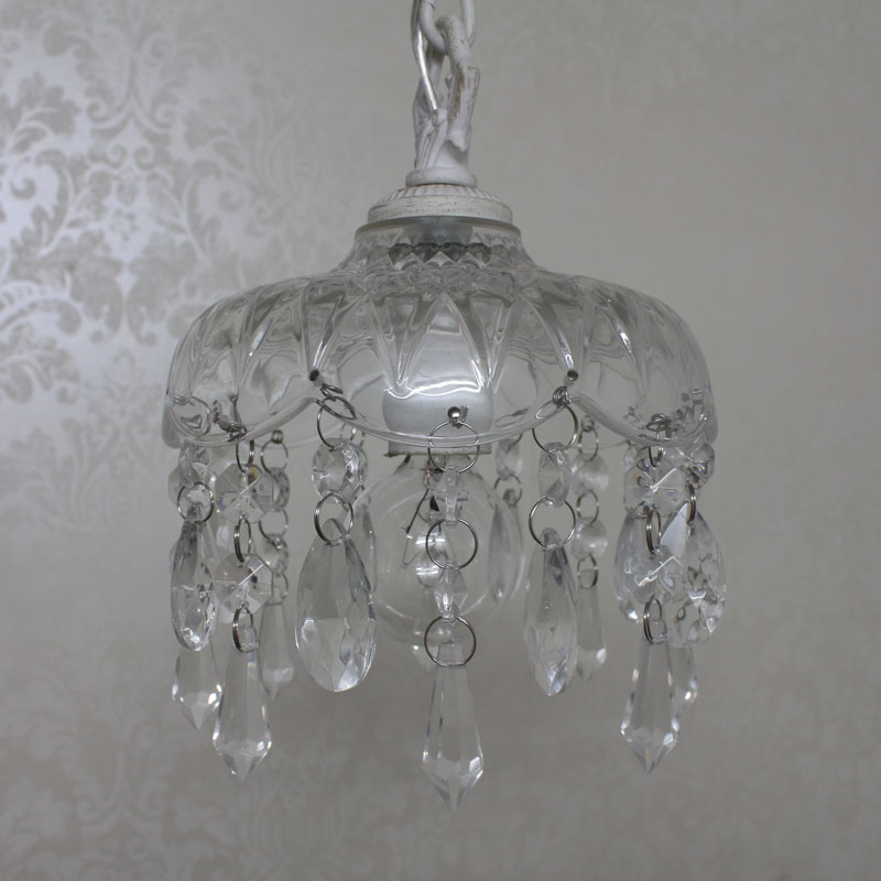 ロマンティックなシェードのシャンデリア｜1灯ペンダントライト