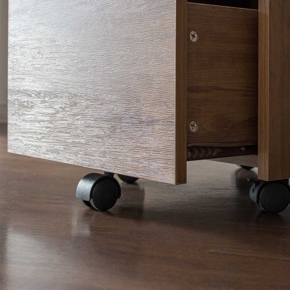 機能性とデザイン性を兼ね備えたシンプルで美しい木目調のサイドチェスト