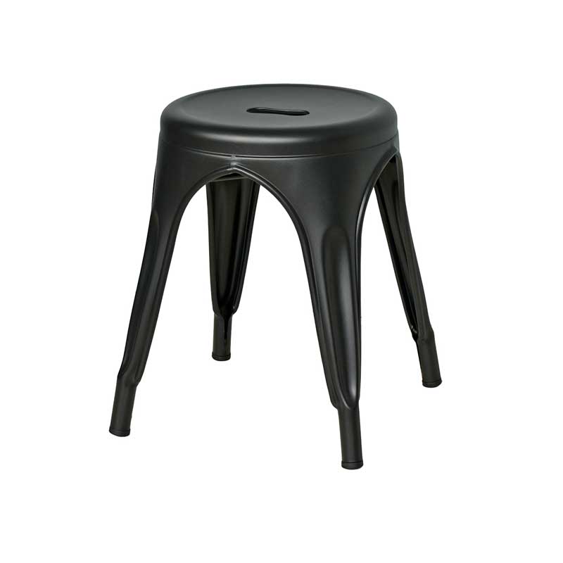 おしゃれに使えるメタルスツール｜重ねて収納できるスタッキング仕様
