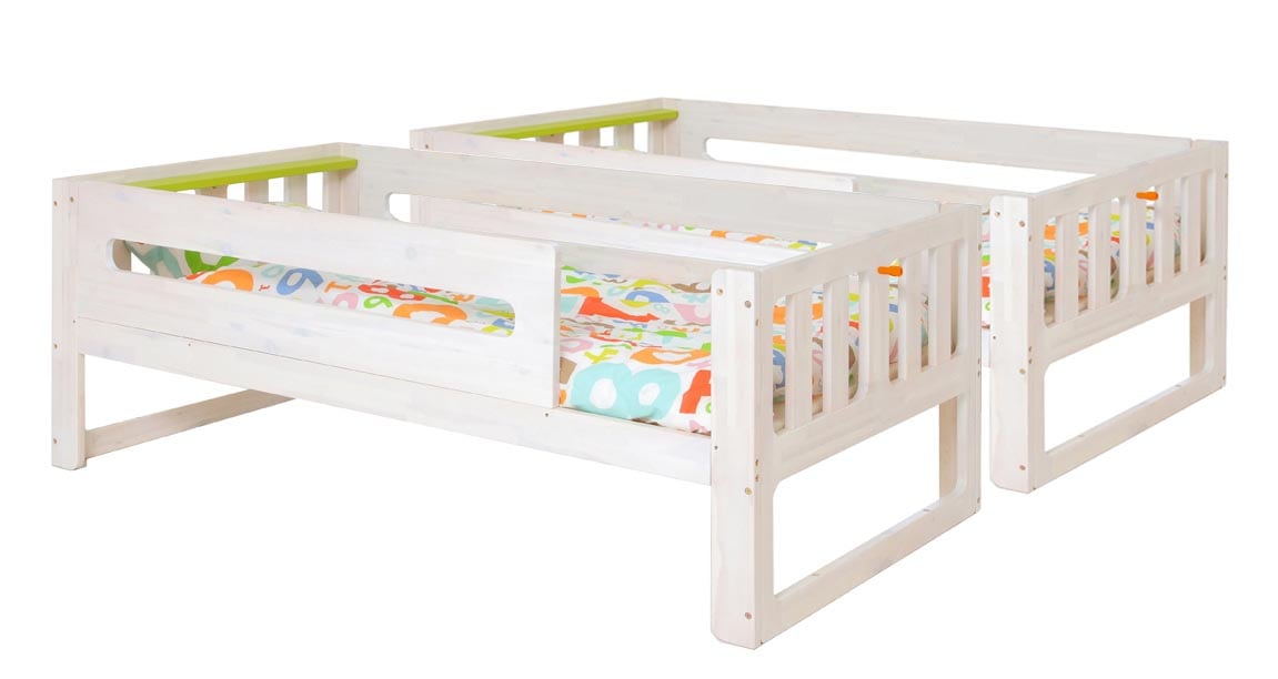 キッズシングルベッド ホワイト Eco【天然木】キッズルーム