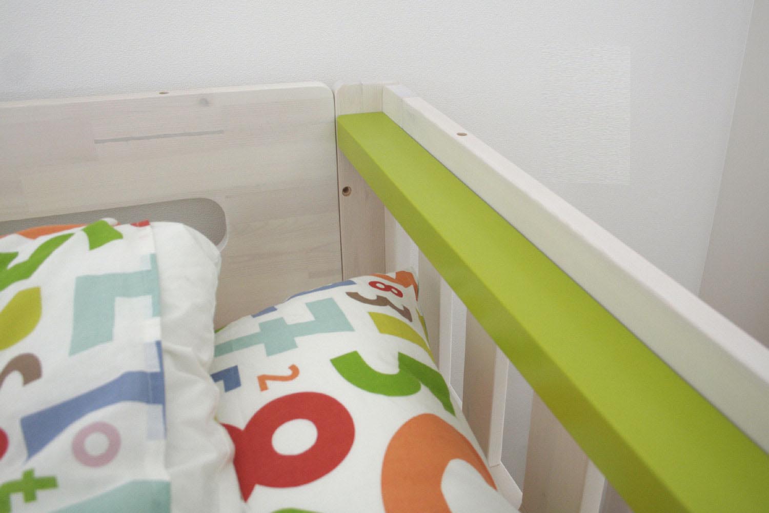 キッズシングルベッド ホワイト Eco【天然木】キッズルーム