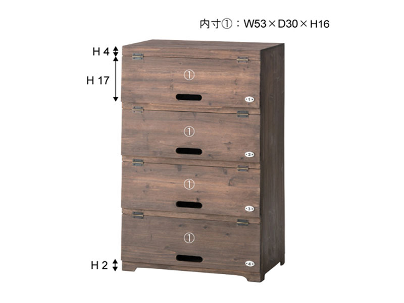 杉を使ったカフェ風のワイドタイプのシューズラック